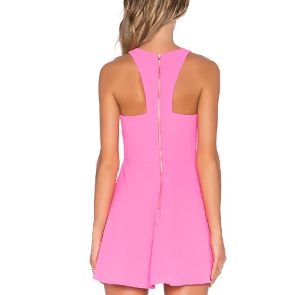 NBD x NAVEN TWINS BELIEVE ME SKATER DRESS IN FUSCHIA (S) - Picture 3 of 7